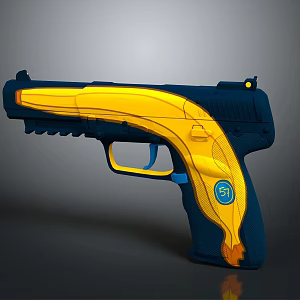 pistol semi-automatic pistol automatic pistol modern weapon hot weapon hot weapon gun military 3d model