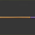 Long Strip Daily Living Item With Orange Body White Stripes And Purple Ends