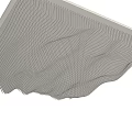 White Ceiling With Unique Wavy Pattern Design