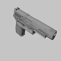 Sleek Tan Ruger Pistol with Modern Design Detailed Textured Grip and Tactical Features