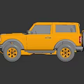 Yellow Off-Road SUV With Rugged Styling Black Rims And Modern Retro Design