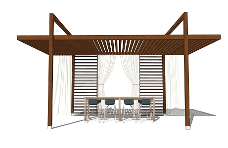 Modern Pavilion, Corridor, Corridor, Special-shaped Frame, Rest Frame, Structure, Awning 3d model