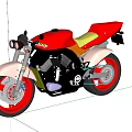 Classic Red And White Motorcycle With Yellow Seat Sporty Wheels And Sleek Bodywork