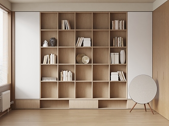 Modern bookcase 3d model