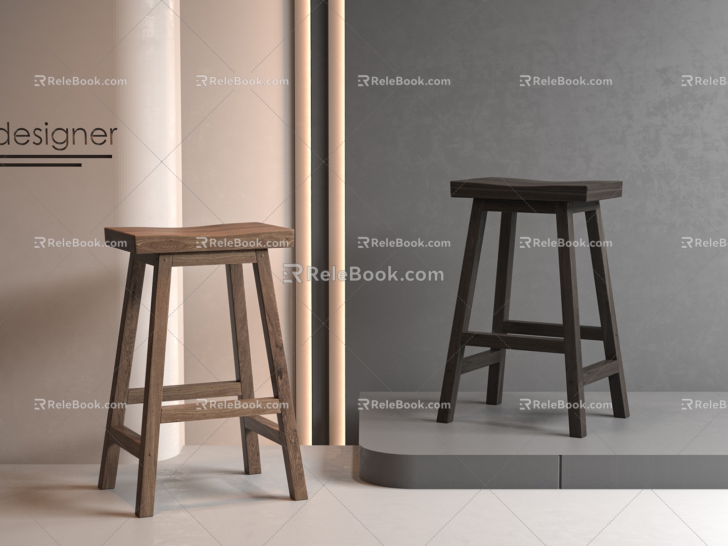 Modern Bar Chair 3d model