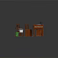 Wooden Bunk Bed Design With Desk Chair Cabinet Decorative Painting And Rug