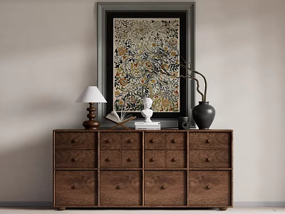 Antique Decorative Cabinet Storage Cabinet 3d model