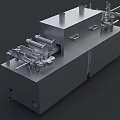 Stainless Steel Automated Industrial Equipment With Mechanical Arm And Control Panel