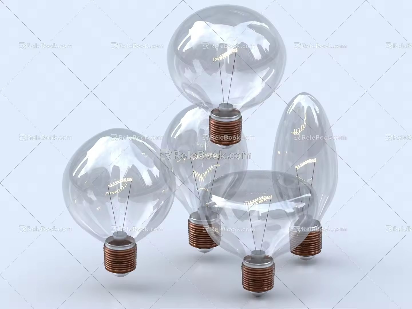 Light Bulb Incandescent Lamp Energy Saving Lamp LED Light Bulb Halogen Lamp Fluorescent Lamp Smart Lamp 3d model