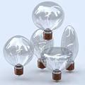 Light Bulb Incandescent Lamp Energy Saving Lamp LED Light Bulb Halogen Lamp Fluorescent Lamp Smart Lamp 3d model