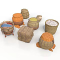 Handmade Woven Storage Containers And Clay Pots For Home Organization With Natural Materials