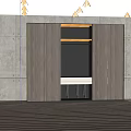 Modern Minimalist Wooden Wardrobe Design With Matte Gray Sliding Doors And Open Storage Compartments