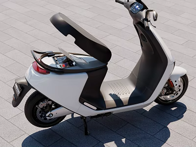 White And Black Electric Scooter Modern Daily Electrical Appliance For Urban Use 3d model