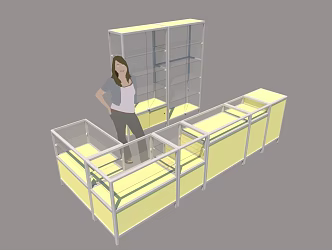 Jewelry cabinet display cabinet display stand 3d model