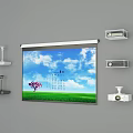 Efficient Projection Monitoring Setup with Wall and Bracketed Surveillance Cameras Calendar Scenic