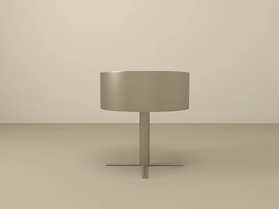 Sleek Modern Side Table With Round Top And Cross Base Design 3d model