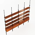 Modern Bookcase With Multiple Open Shelves Wooden Cabinets Metal Frame And Spacious Storage