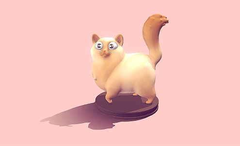 Modern Cat Cartoon Cat 3d model