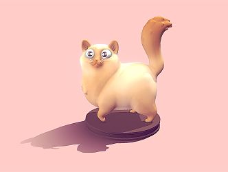 Modern Cat Cartoon Cat 3d model