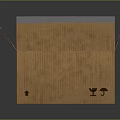 Open Brown Corrugated Cardboard Box With Tape Sealed Edges On Dark Background