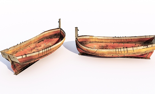 Modern Wooden Boat Old Wooden Boat 3d model