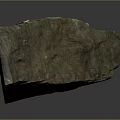 Stacked Natural Stone Slabs With Green Gray Textured Surface And Top Marker