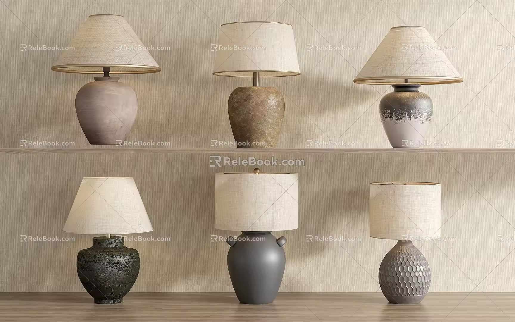 Chinese Table Lamp New Chinese Table Lamp Song's Aesthetic Table Lamp Decorative Table Lamp Bedroom Study Table Lamp 3d model