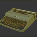 Vintage Olympia Teal Typewriter With Mechanical Keyboard Classic Design And Retro Style
