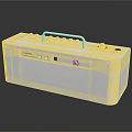 Portable White Bluetooth Speaker with Multiple Knobs Control Panel and Handheld Handle Design