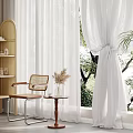 Modern Curtain Window Screen 3d model