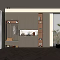 Modern Entryway Shoe Cabinet With Clothing Rack Bench Storage Cabinets And Warm Lighting Design