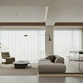 Modern Living Room Minimalist Living Room 3d model