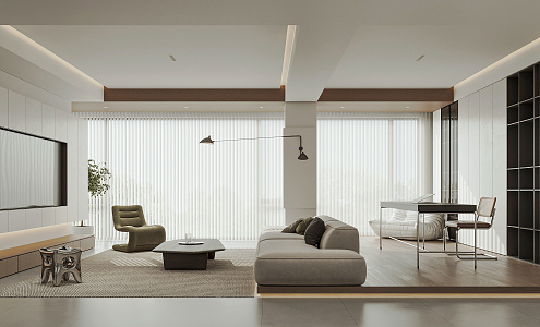 Modern Living Room Minimalist Living Room 3d model