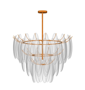 Light Luxury Chandelier Multi-layer Chandelier Glass Chandelier 3d model