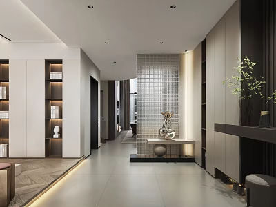 Modern Entrance Simple Guest Restaurant 3d model