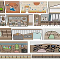 Colorful Children's Indoor Play Space With Wooden Structures And Play Areas