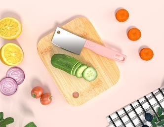 Small cutting board small kitchen knife kitchen utensils fruits and vegetables small tomatoes 3d model