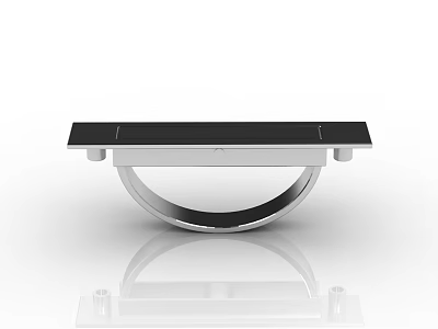 Sleek Modern Stainless Steel Handle For Cabinet Drawer With Polished Surface And Curved Design 3d model