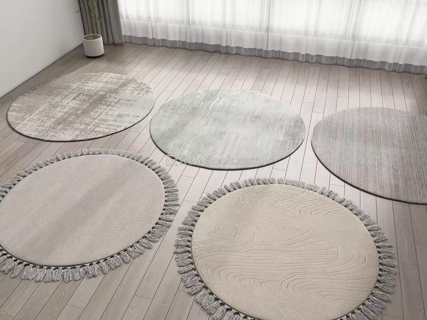 Modern Round Carpet 3d model