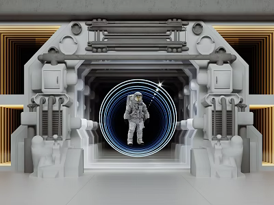 modern abyss mirror space capsule abyss mirror 3d model