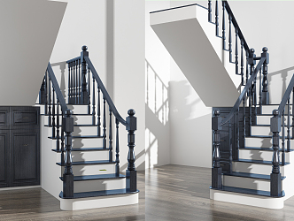 Jane European Stair Combination 3d model