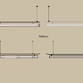Platform Pendant Lights with Linear Design Options and Modern Styling Features 3d model