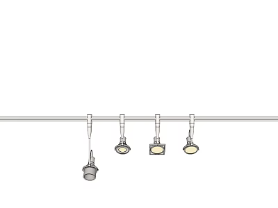 Adjustable Track Mounted Downlights and Spotlights for Home Ceiling Lighting 3d model
