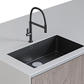 Modern sink vegetable basin embedded sink faucet 3d model