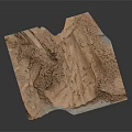 Natural Brown Soil Sample With Detailed Texture Earthy Structure And Surface Patterns 3d model