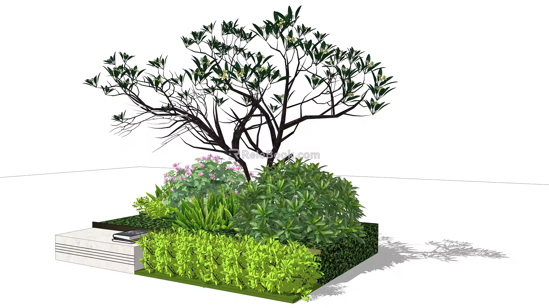 Plant combination SU model 3d model