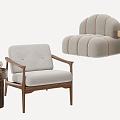 Modern Single Sofa Single Sofa Combination 3d model