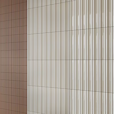 Brown And Beige Vertical Striped Floor Tiles For Modern Interior Design 3d model