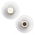 Modern Circular Rippled Design Wall Lamps with Illuminated Center for Indoor Decorative Use