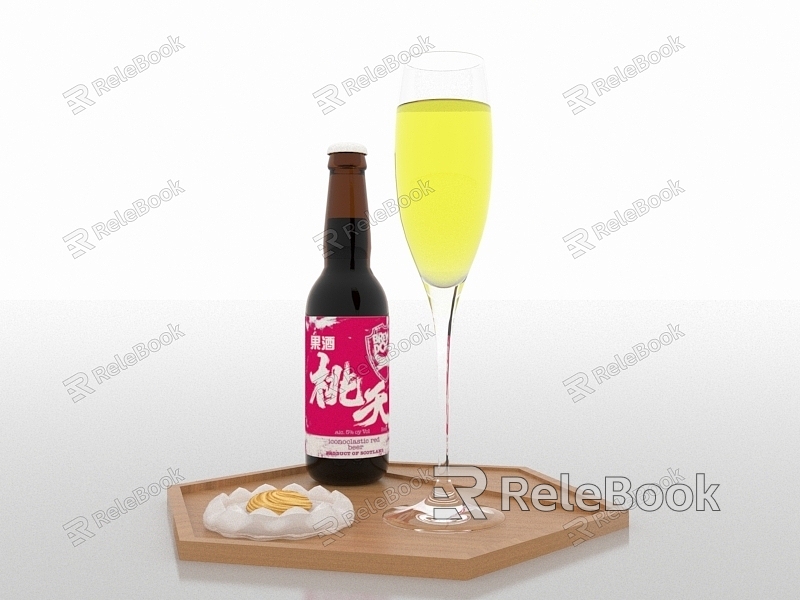 Modern wine fruit wine tea tray combination model